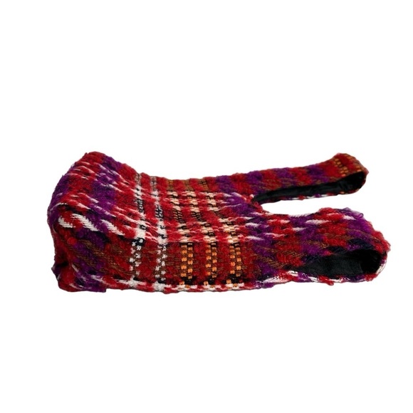 Carlton Yaito Wool Flannel Knot Bag Multicolor Small Purse - Picture 6 of 13